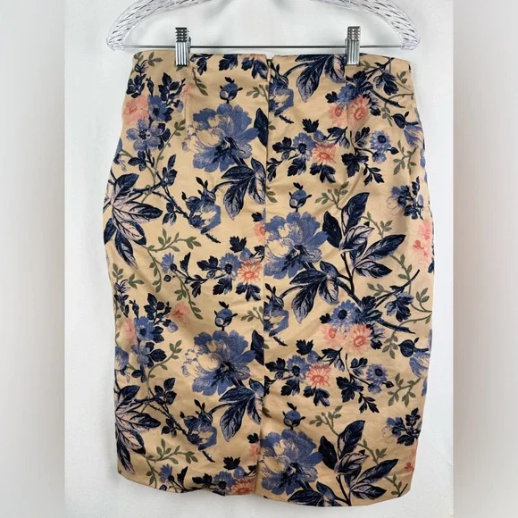 Talbots Floral Pencil Skirt Size 8 Classic Stretch Lined Workwear Spring - Picture 6 of 6